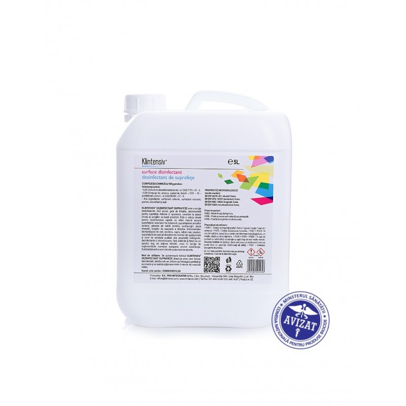 KLINTENSIV® – DEZINFECTANT SUPRAFETE GATA DE UTILIZARE 5000 ML