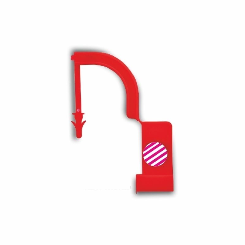 SIGILIU DE SECURITATE DIN PLASTIC CU INDICATOR CHIMIC PENTRU CONTAINERELE DE STERILIZARE-CULOARE ROSU