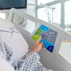 Pat de spital complet electric VISTA PRO, terapie intensiva, capacitate 300 kg