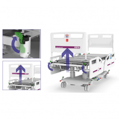Pat de spital complet electric VISTA PRO, terapie intensiva, capacitate 300 kg