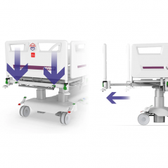 Pat de spital complet electric INVENT, terapie intensiva, capacitate 300 kg