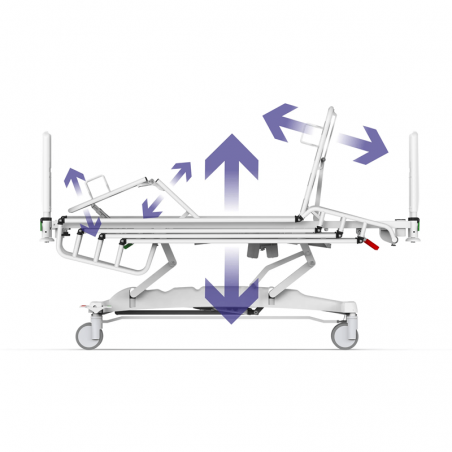 Pat de spital complet electric SUPERTA E, capacitate 250 kg