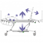Pat de spital, hidraulic SUPERTA H PRO, pentru sectia de psihiatrie, capacitate 250 kg Pat de spital, hidraulic SUPERTA H PRO, pentru sectia de psihiatrie, capacitate 250 kg