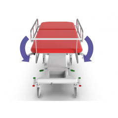 Canapea de examinare medicala ELEVA-H, masa consulatii, cu 4 roti, hidraulica, spatar rabatabil, inaltime reglabila