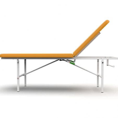 Canapea de examinare medicala CLASSIC, masa consulatii, cu 2 roti, spatar rabatabil, inaltime fixa