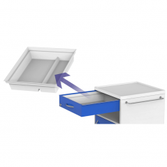 Noptiera medicala NS-20, cu 4 roti, sertar si dulap