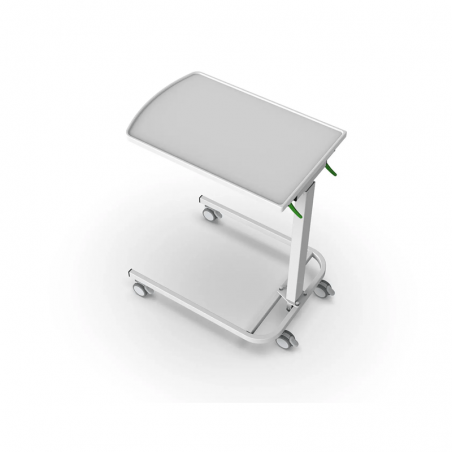Masuta de spital mobila S-205-B, cu 4 roti, inaltime ajustabila pentru pat