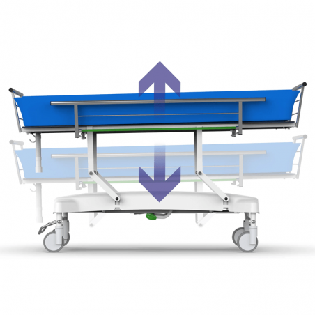 Targa hidraulica LAGUNA, brancarda echipata pentru baie sau dus pacienti, capacitate 230 kg