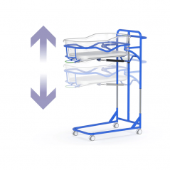 Cos pentru bebelusi BABY, carucior maternitate nou-nascuti, cu roti, capacitate 10 kg