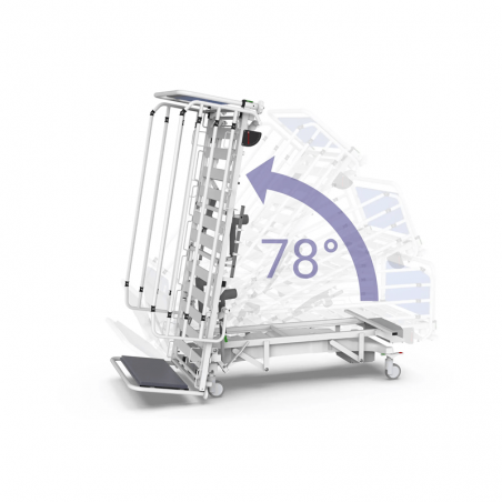 Pat medical de spital, electric VERTICO, cu verticalizare, pentru transport pacienti, capacitate 200 kg