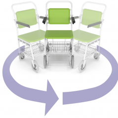 Carucior medical pentru transport pacienti E-MO, pliabil, ergonomic, capacitate 200 kg