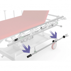 Targa hidraulica de transport si transfer pacienti URGENT, inaltime reglabila, capacitate 230 kg