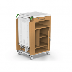 Noptiera medicala pentru ingrijire NS-1, cu blat de masa reglabil rabatabil, capacitate 10 kg