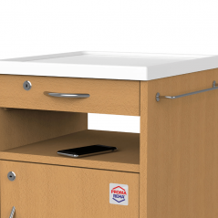 Noptiera medicala pentru ingrijire NS-2, cu blat de masa reglabil rabatabil