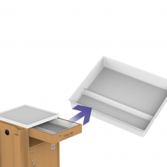 Noptiera medicala pentru ingrijire NS-3, cu blat de masa reglabil rabatabil, capacitate 10 kg