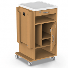 Noptiera medicala pentru ingrijire NS-3, cu blat de masa reglabil rabatabil, capacitate 10 kg