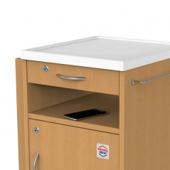 Noptiera medicala pentru ingrijire NS-3, cu blat de masa reglabil rabatabil, capacitate 10 kg