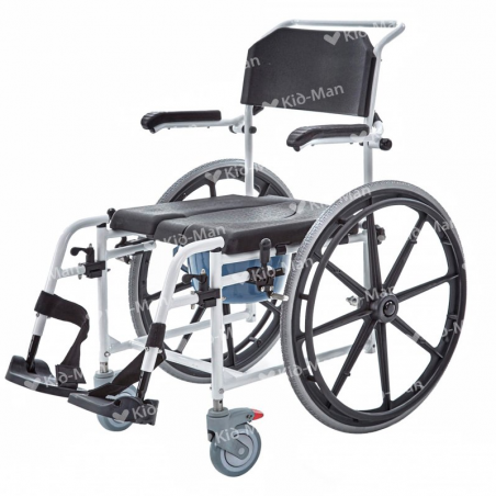 Scaun cu rotile AKVA GO – Ideal pentru utilizare la toaleta si dus