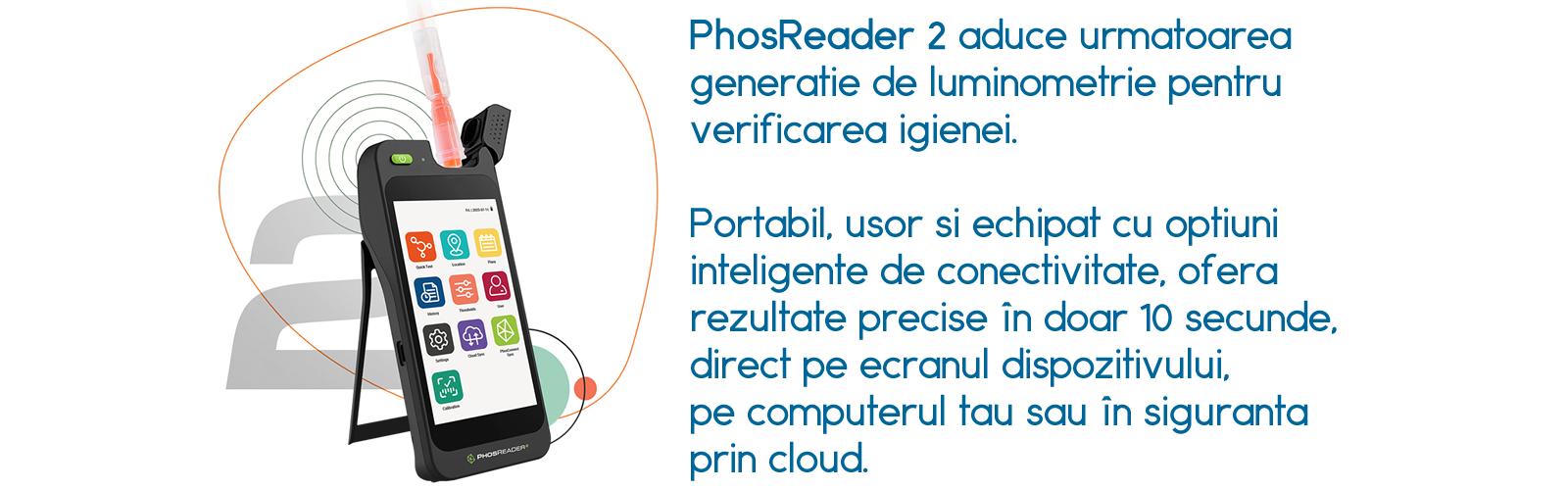 PhosReader 2 Luminometer - dispozitiv portabil pentru detectarea igienei prin bioluminescență